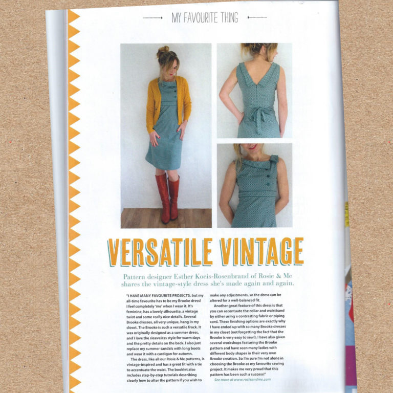 Simply Sewing Magazine Rosie and me